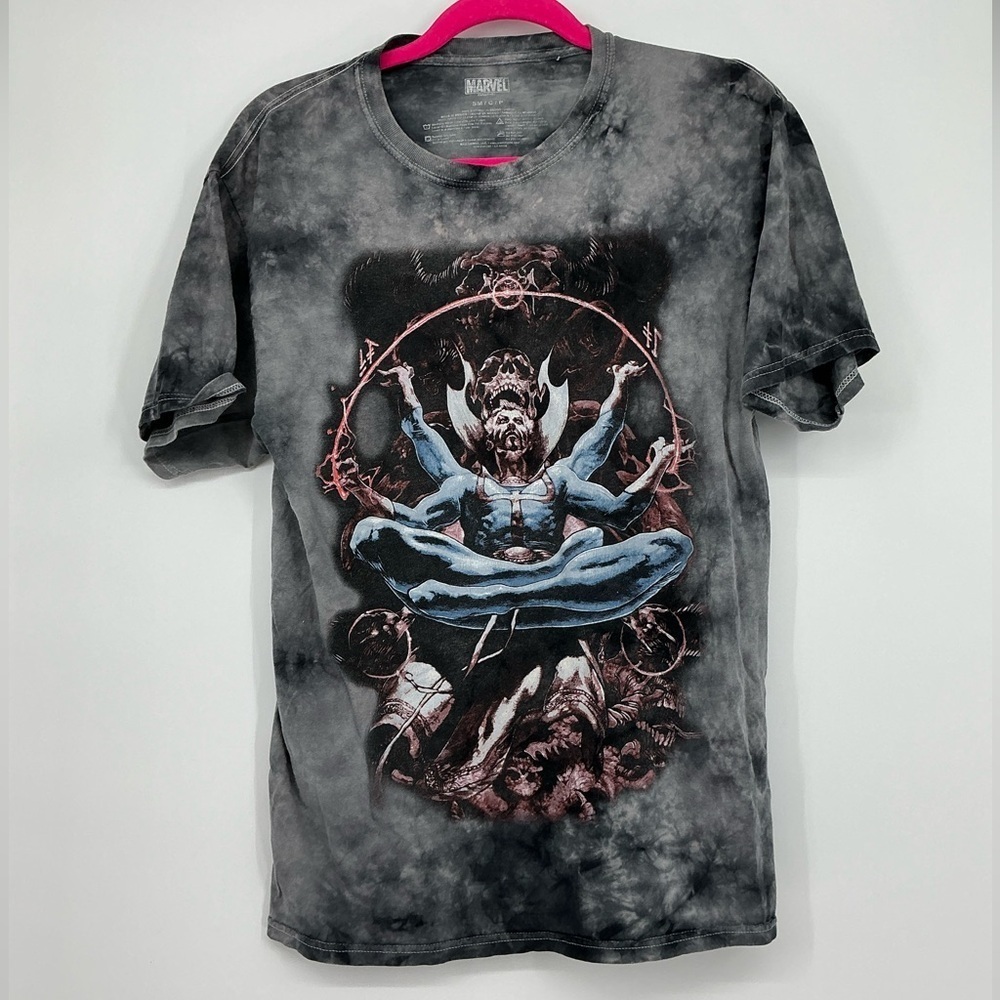 Marvel Doctor Strange Graphic Tee Tie Dye Small Vintage Style Comic Shirt